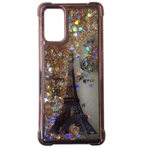 Galaxy S20+ Waterfall Protective Case Rose Gold Eiffel Tower